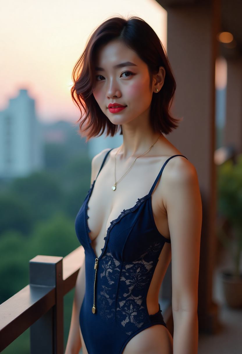 雨天撑伞的小女孩
